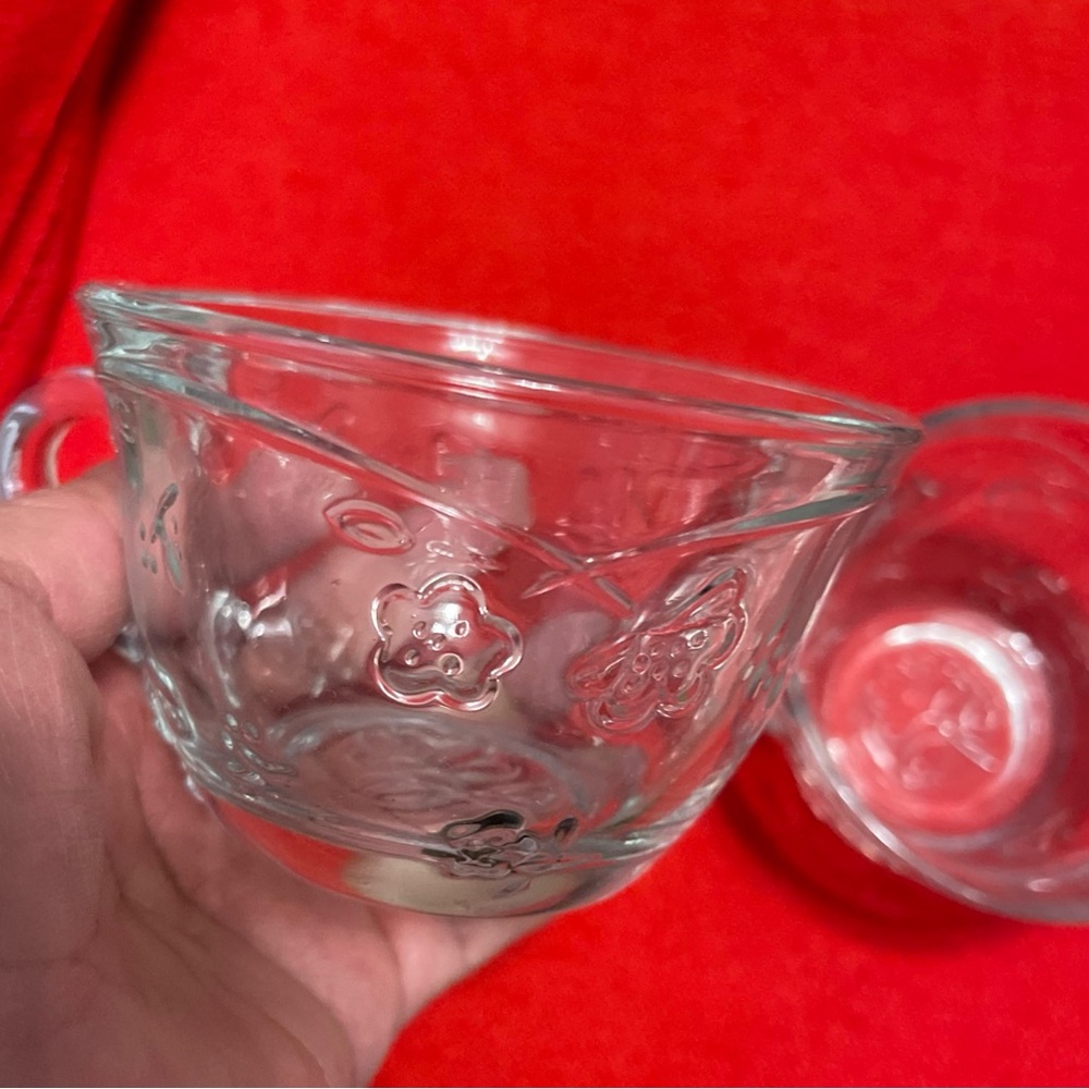 Vintage Anchor hocking Savannah coffee Tea cups set of 2